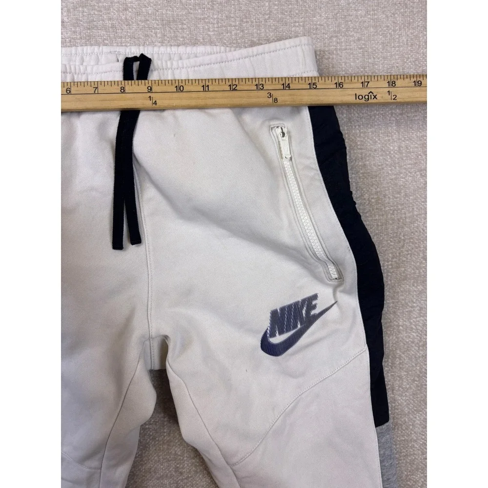 Nike Mens Tech Fleece Joggers Cream Black Grey Colorblock Sweatpants Small